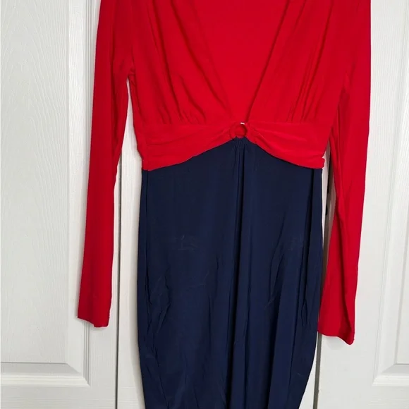 VENUS Vibrant Red & Blue Dress Size Small - Picture 7 of 8